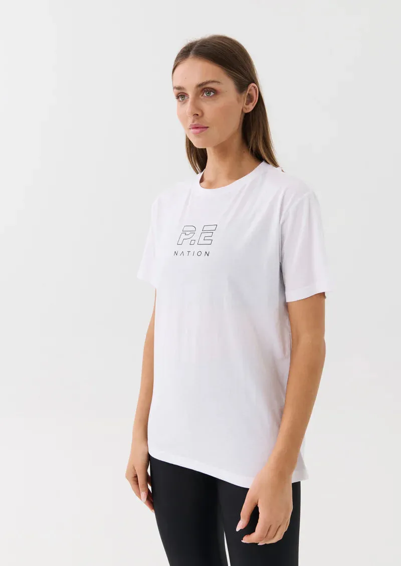 PE NATION - Heads Up Tee Optic White