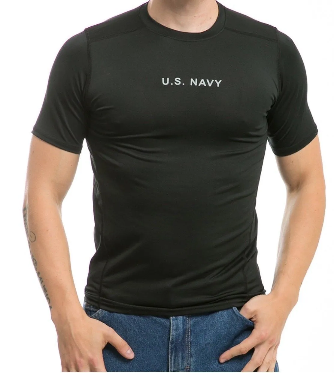 US Military Army Air Force Navy Training Workout Muscle Anti-Microbial T-Shirts