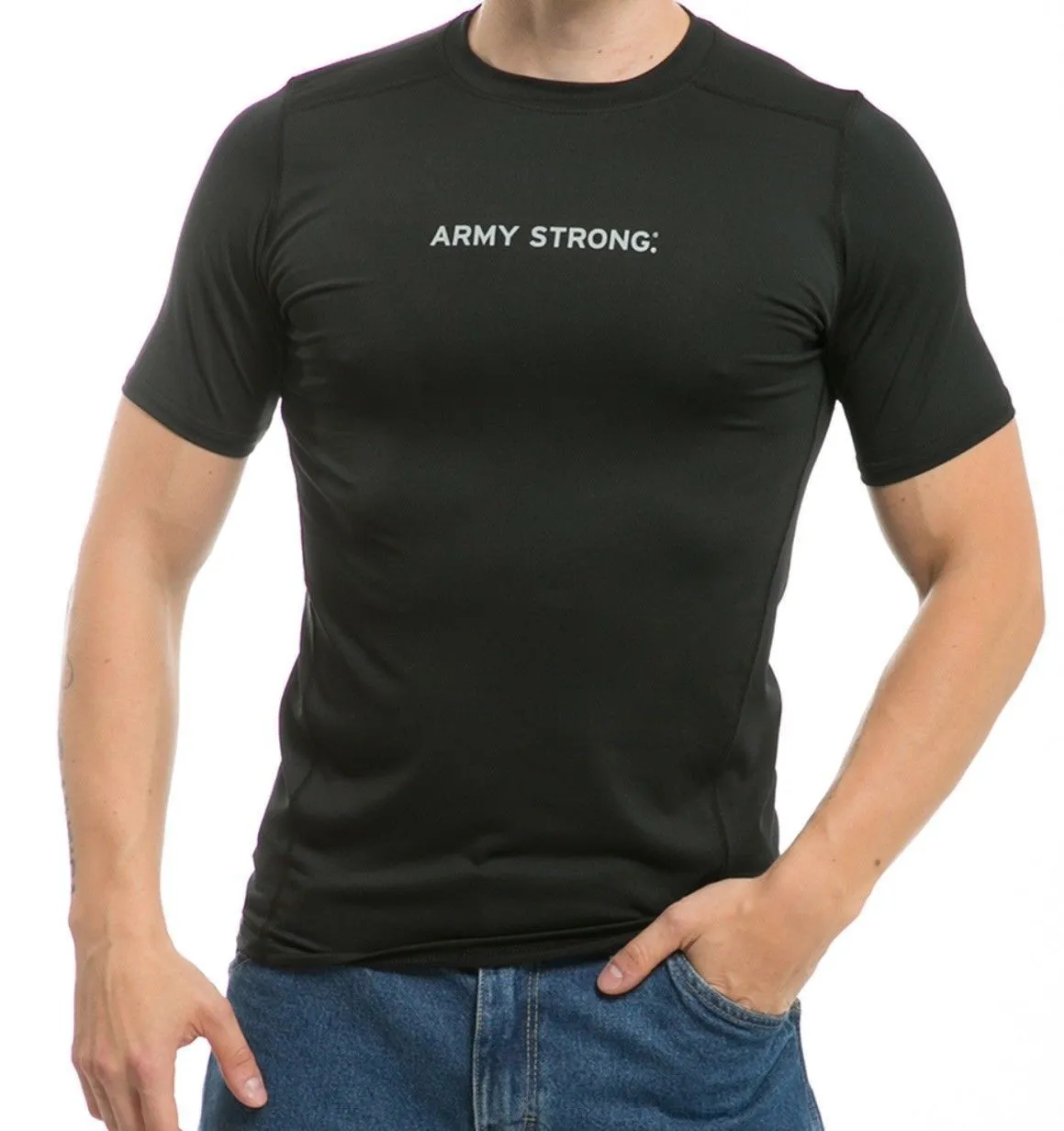 US Military Army Air Force Navy Training Workout Muscle Anti-Microbial T-Shirts