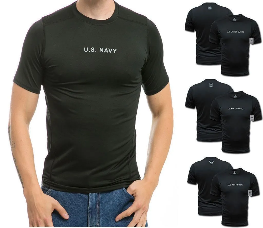 US Military Army Air Force Navy Training Workout Muscle Anti-Microbial T-Shirts