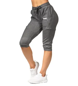 Womens Fusion 3/4 Gym Pants - Carbon Grey